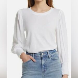 Nation LTD Classic White Long Sleeve Tee